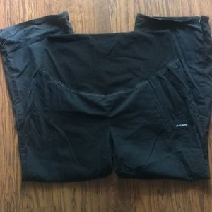 Black maternity scrub pants